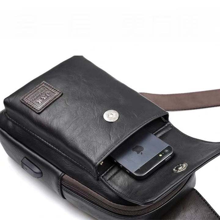 Men's Fashion Retro PU Shoulder Messenger Bag