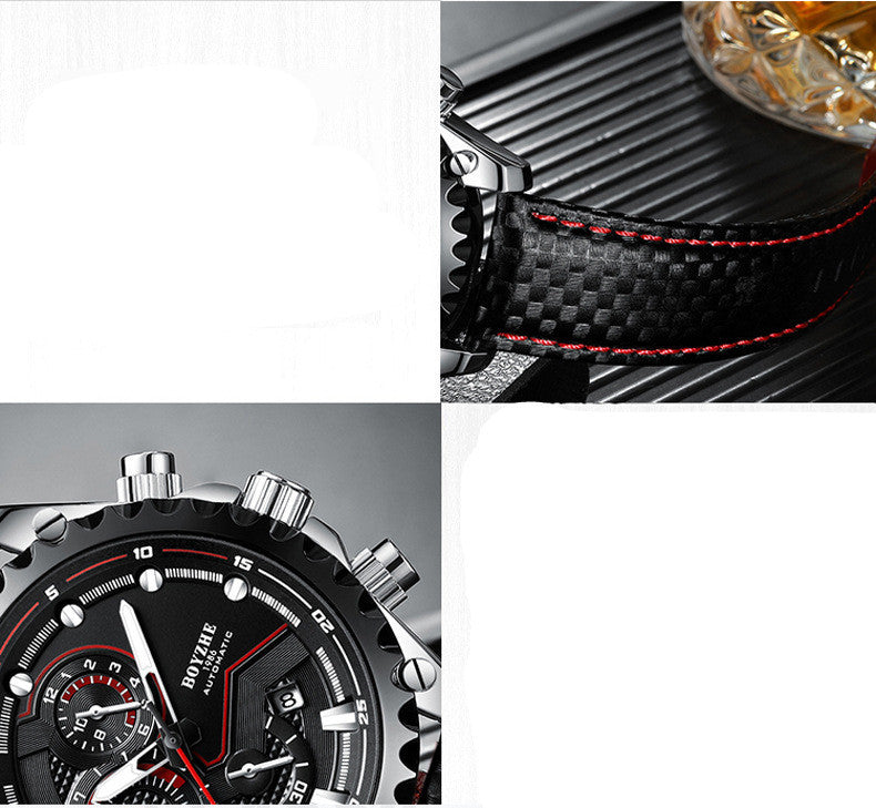 Multifunctional Large Calendar Luminous Waterproof Mechanical Watch