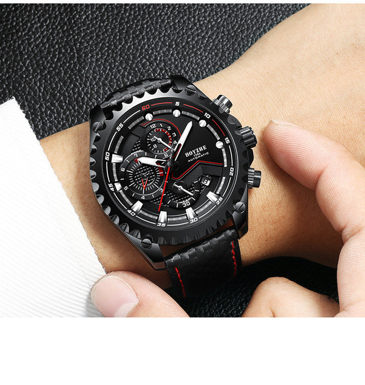 Multifunctional Large Calendar Luminous Waterproof Mechanical Watch