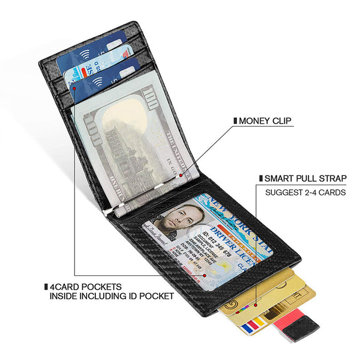 Men's Leather Card Holder Rfid Anti-Theft Brush