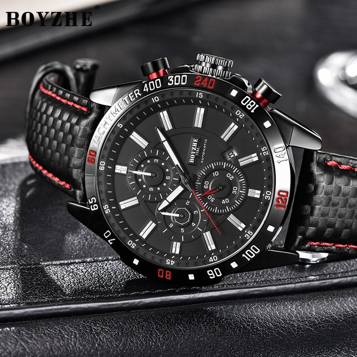 Men's Watch Sports Business Multi-Function Large Calendar Luminous Waterproof Mechanical Watch Vibrato Watch Male