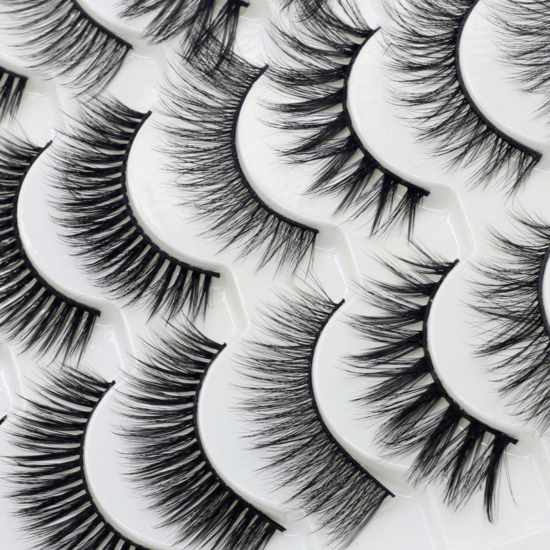 16 Pairs Of mixed False Eyelashes 3D Chemical Fiber Eyelashes Stage Costumes Are Natural And Comfortable