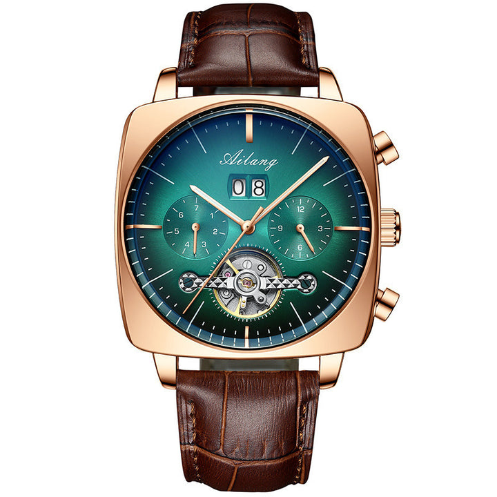 Fashion Hollow Square Automatic Mechanical Men's Watch