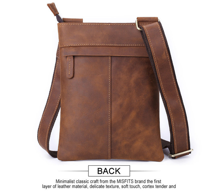 Outdoor Casual Men'S Leather Multifunctional Bag Shoulder Messenger Bag Korean Leather Business