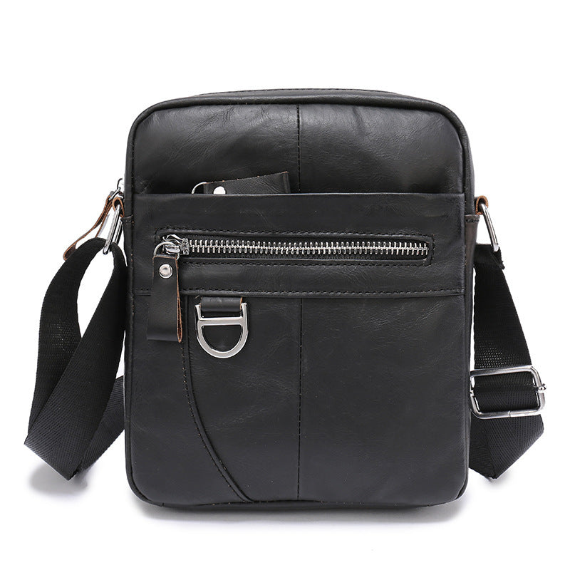 Men's Small Top Layer Cowhide Shoulder Bag