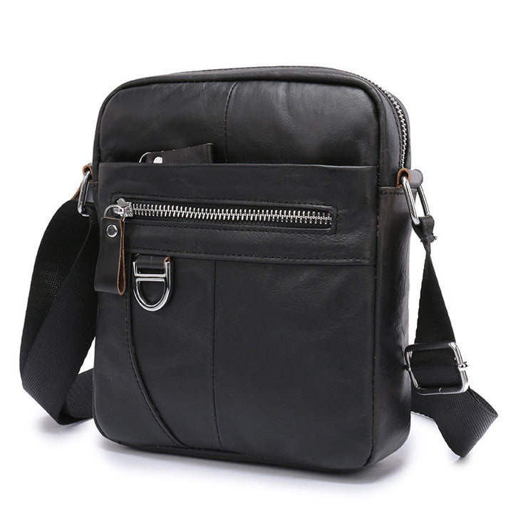 Men's Small Top Layer Cowhide Shoulder Bag