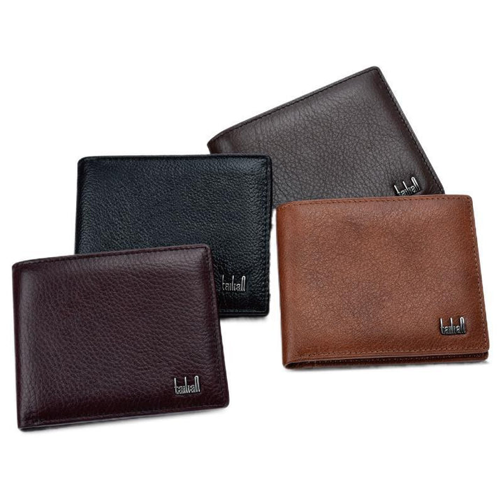 Wallet Men''s Short Business Classic Multi Card Wallet Leather Cross Border Men''s Wallet