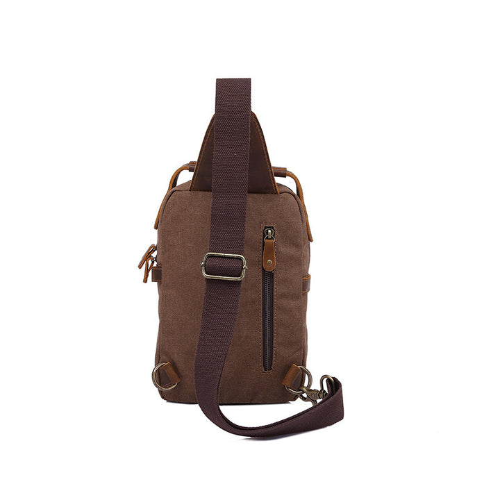 Men's Shoulder Canvas Bag Chest Bag Retro Men's Bag