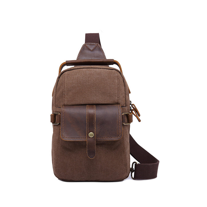 Men's Shoulder Canvas Bag Chest Bag Retro Men's Bag