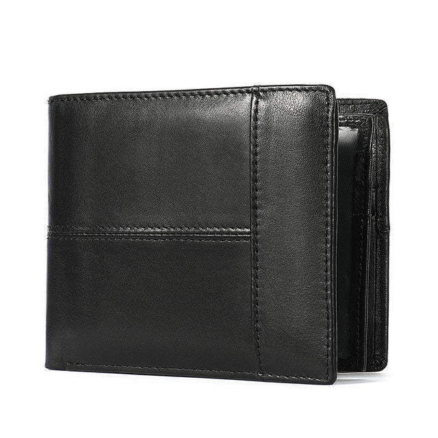 men's wallet genuine leather purse credit catrd holder short wallet