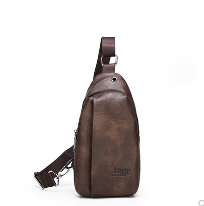 Leather sports running mobile phone bag