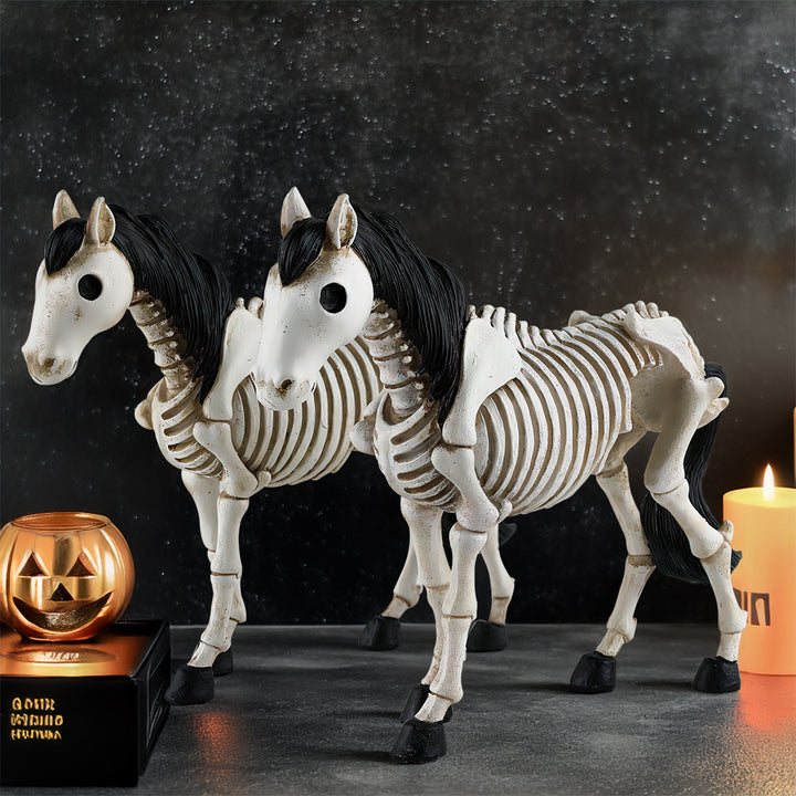 Halloween Skeleton Skull Horse Ornament Resin Decorations