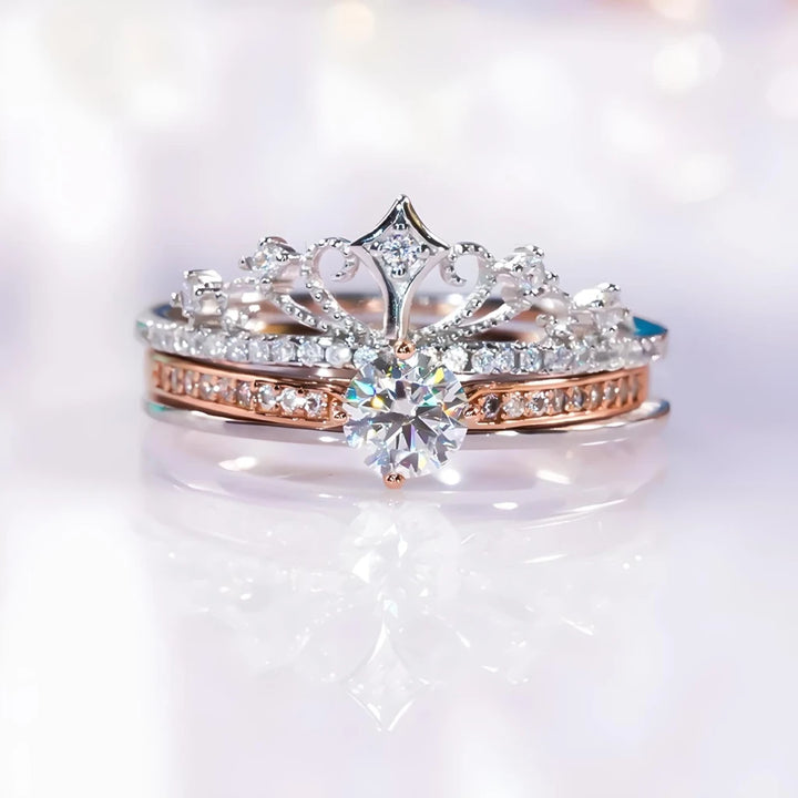 Diamond Stacked Crown Ring