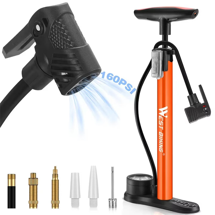 High Pressure Bicycle Floor Pump for All Tires