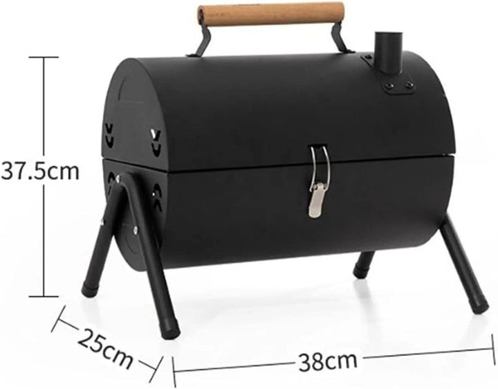 Portable Dual Cooking Area Charcoal Grill – Smoke-Free, Easy Carry BBQ for Outdoor Adventures