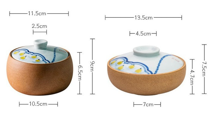 Household Ceramic With Lid Cubilose Bowl