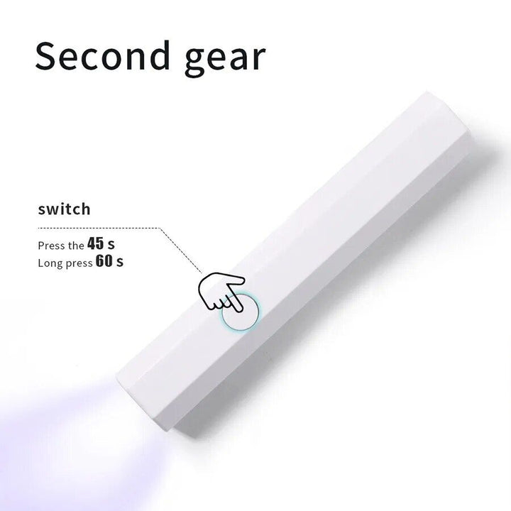 Compact UV LED Nail Dryer - Portable Mini Nail Lamp with USB Charging