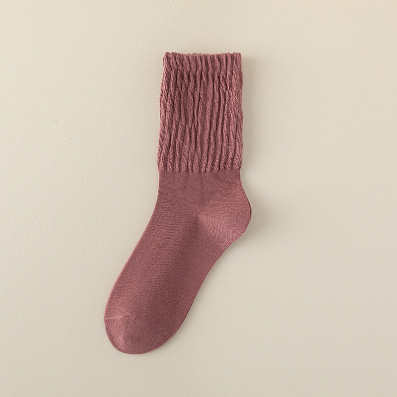 Women's Mid-Tube Cotton Socks for Spring and Autumn