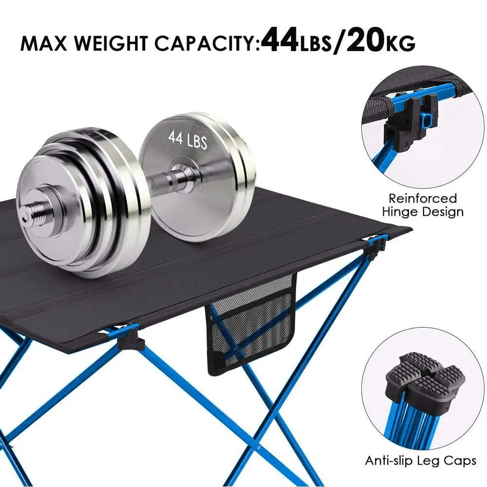 Ultra-Light Folding Outdoor Picnic Table Set with Aluminum Alloy Frame