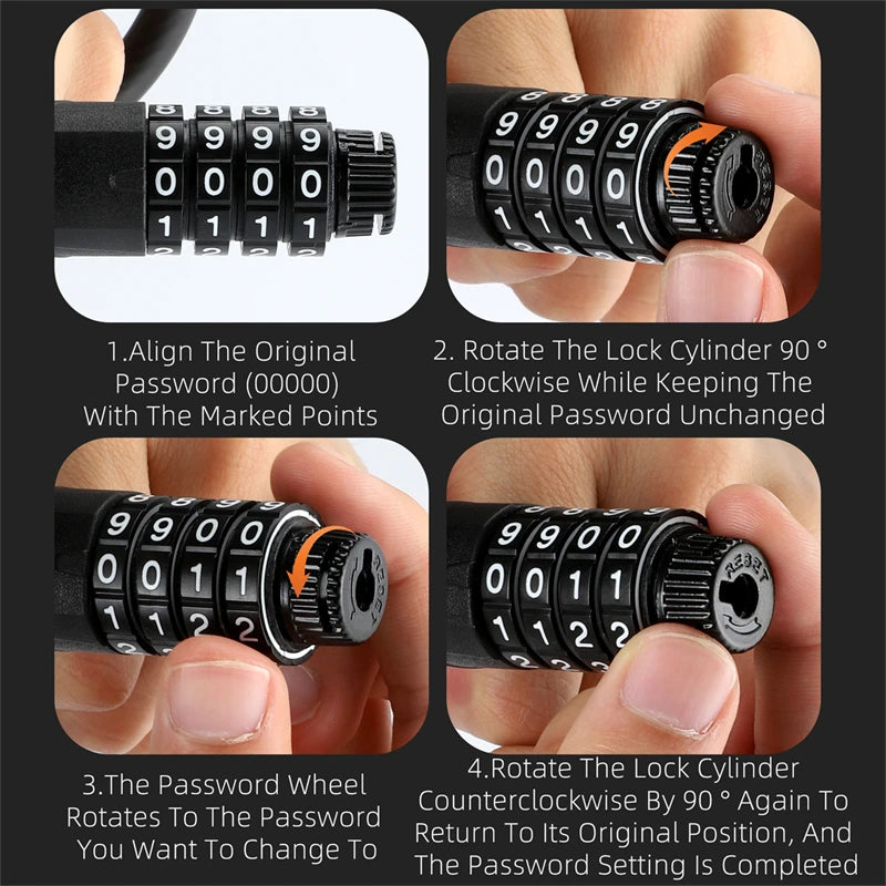 4-Digit Anti-Theft Bicycle Lock