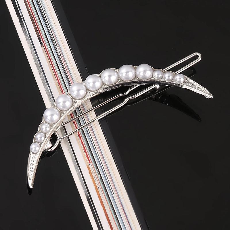 Elegant Pearl and Geometric Hairpins