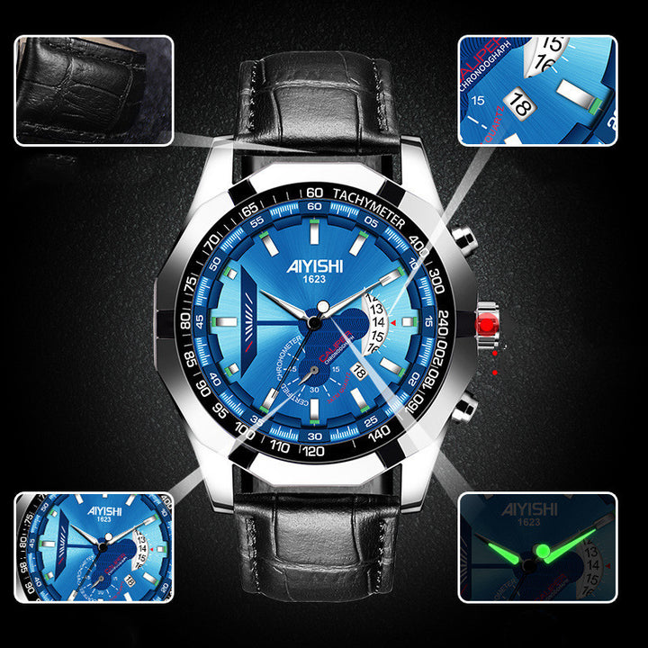 Luminous Waterproof Automatic Calendar Skeleton Watch