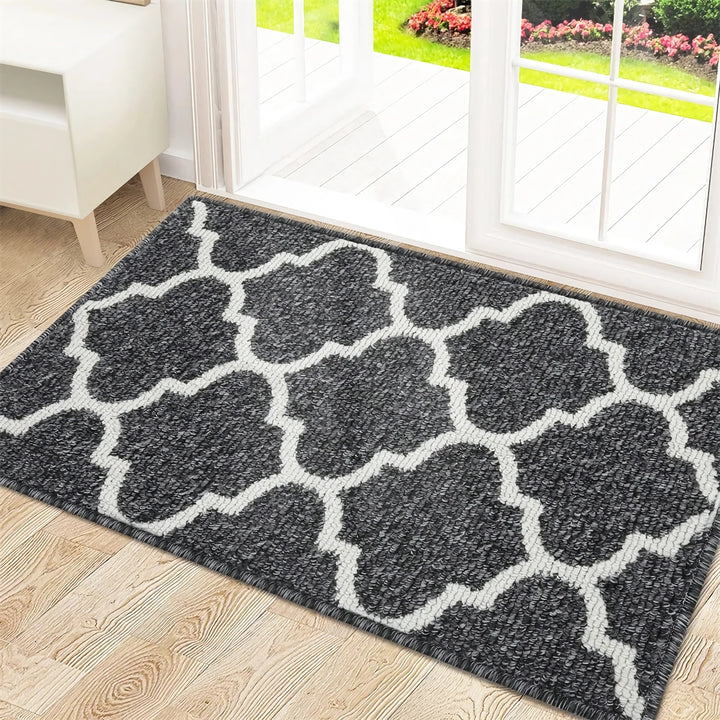 Absorbent Non-Slip Indoor Doormat - Low-Profile Dirt-Resistant Entryway Mat