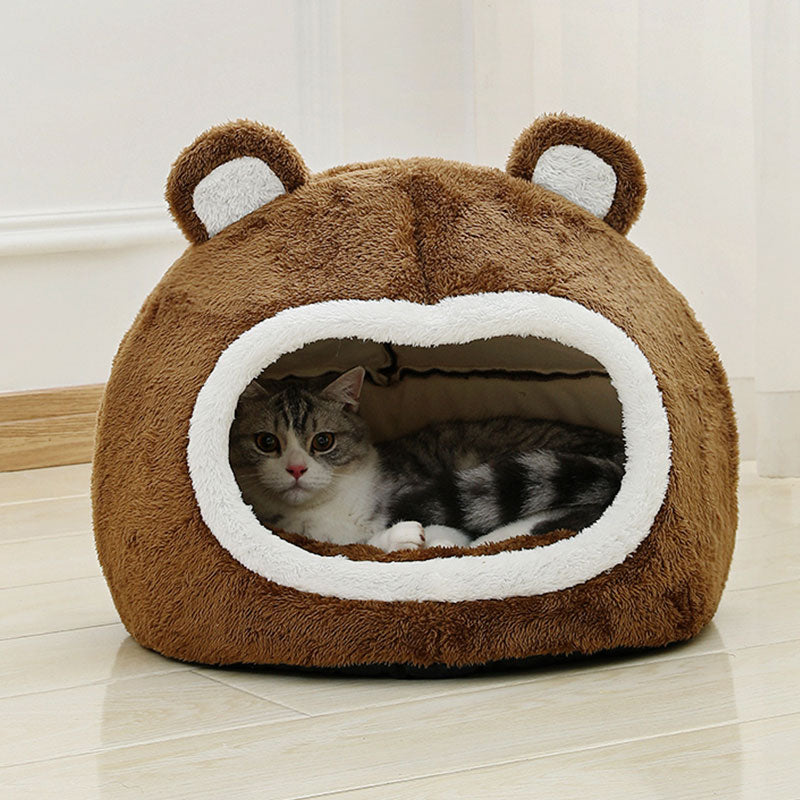 Cozy Plush Cat Bed