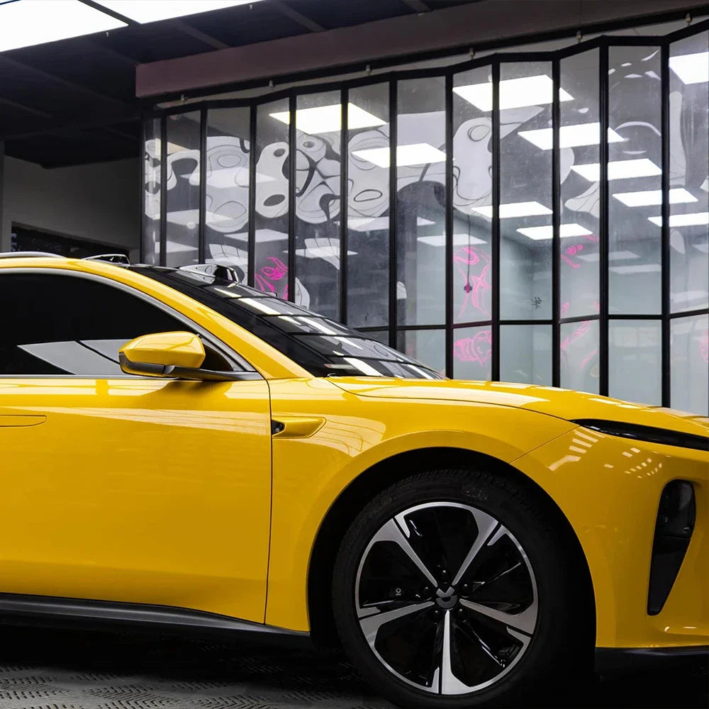 Glossy Deep Yellow Vinyl Car Wrap