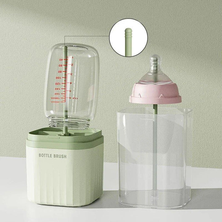 Compact & Extendable Silicone Baby Bottle Brush Kit for Easy Travel Cleaning