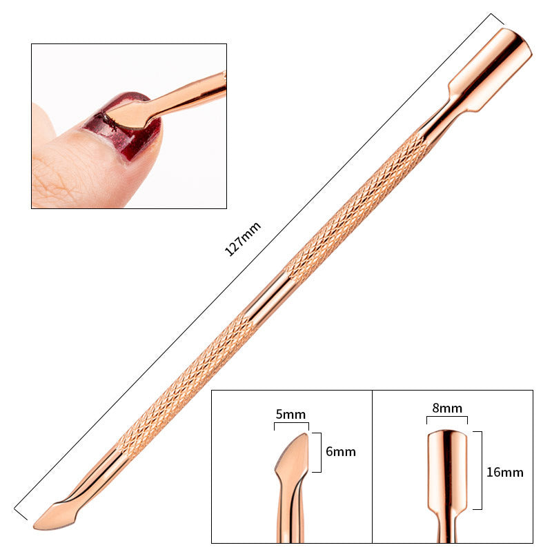 2-Ways Stainless Steel Cuticle Pusher & Dead Skin Remover