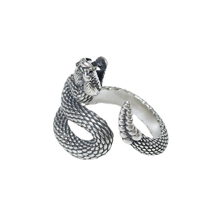 Sterling Silver S925 Snake Ring Thai Silver Vintage