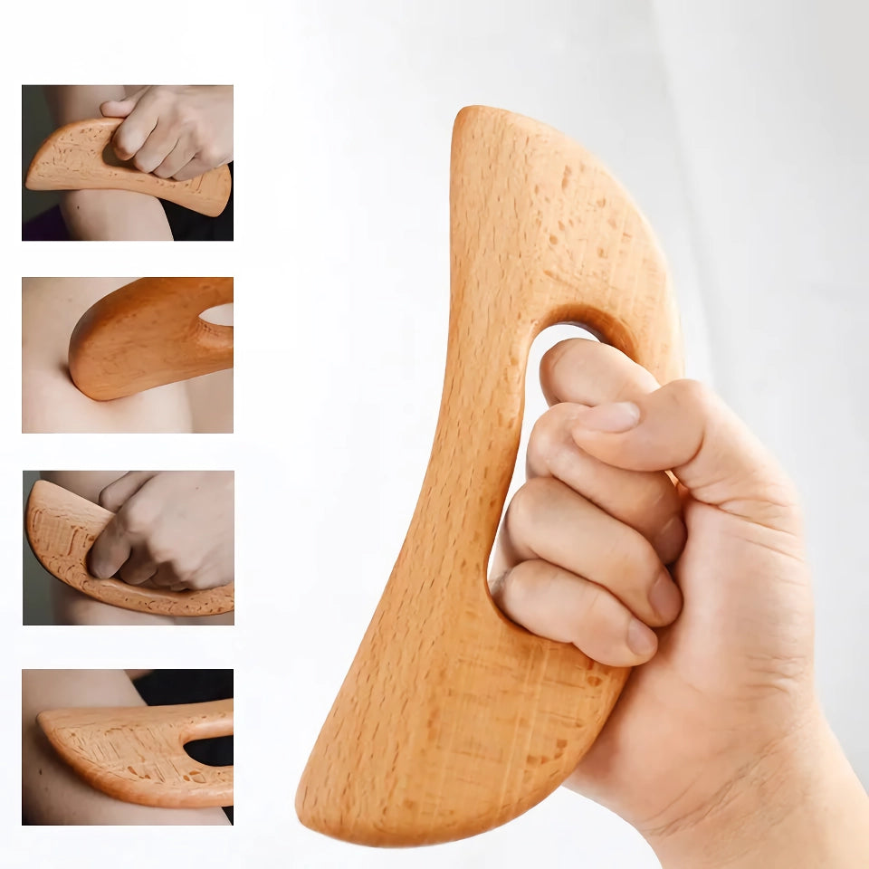 Wooden Gua Sha Massage Therapy Tool for Full Body Relaxation and Slimming