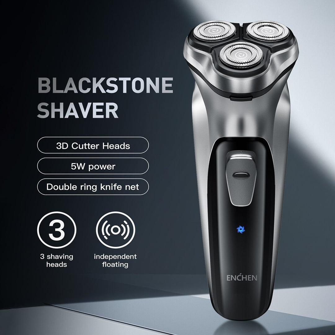 3D Electric Rotary Shaver for Men – USB Rechargeable, Floating Blade Shaving Razor