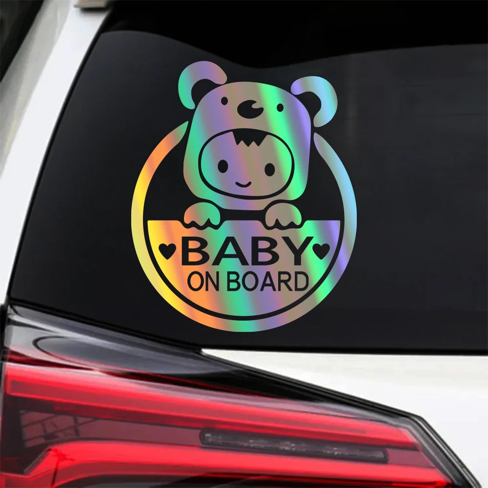 Reflective Baby on Board Car Decal