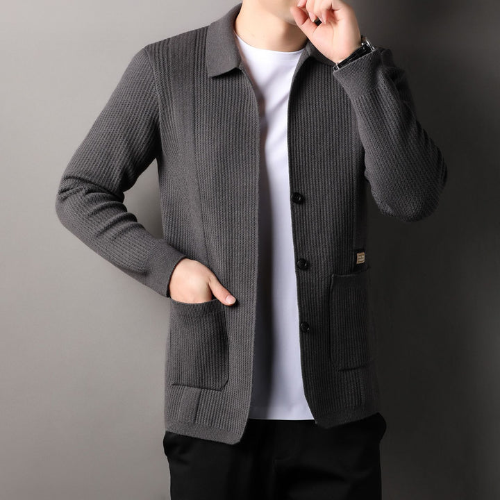 Knitted Cardigan Men's Sweater Coat