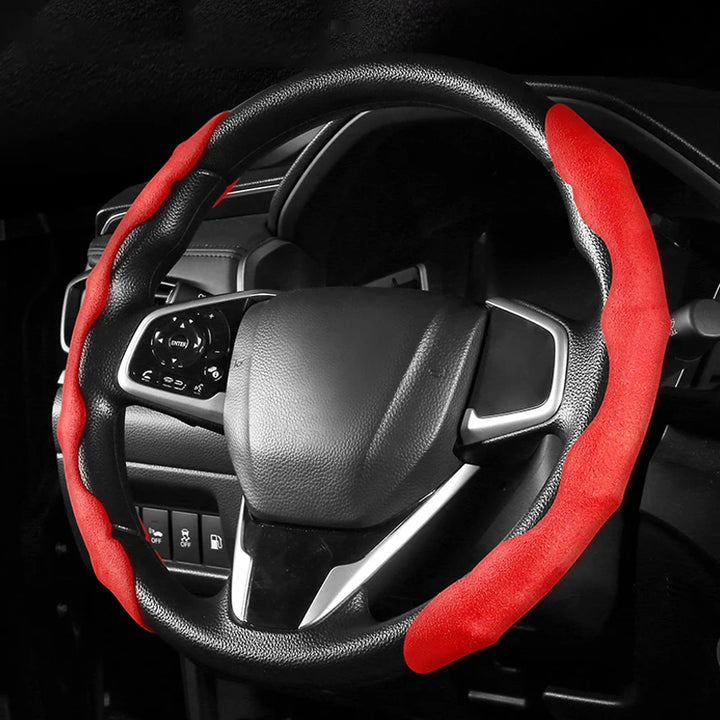 Textured Suede Steering Wheel Cover