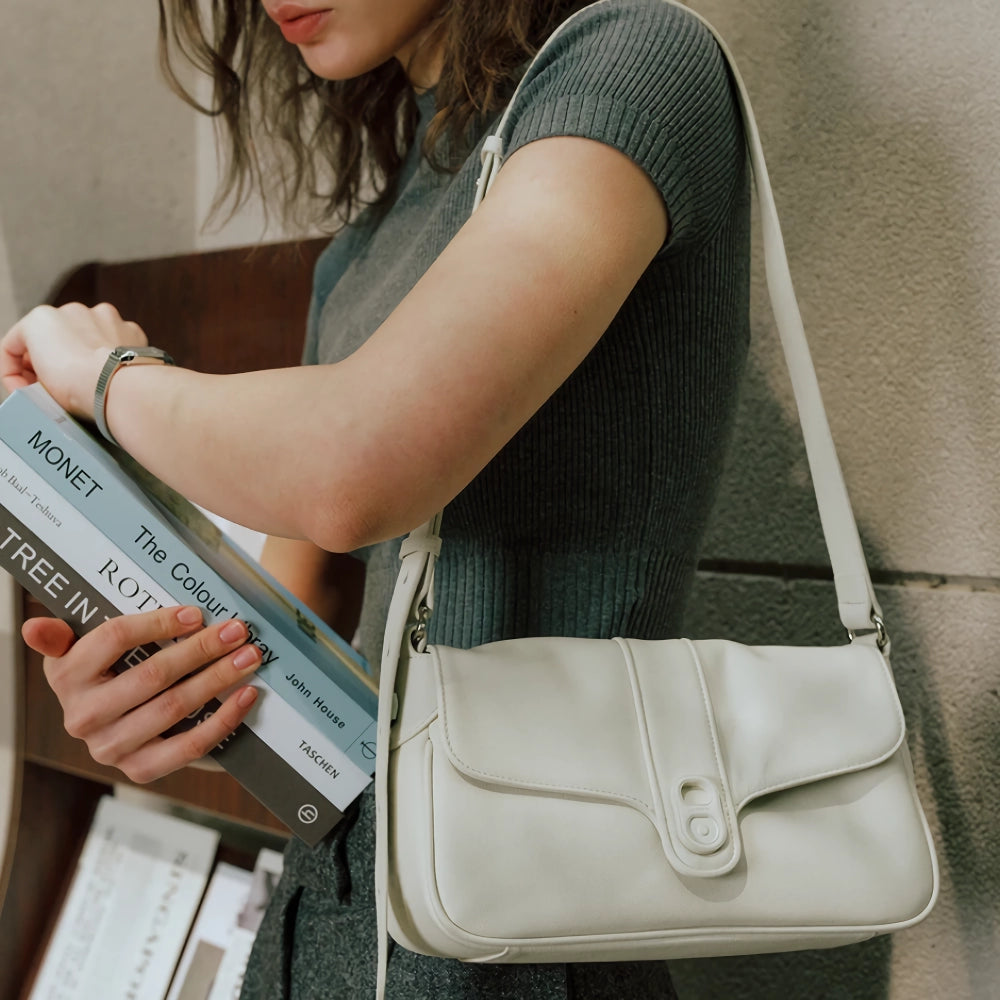 Retro Style Leather Shoulder & Crossbody Bag