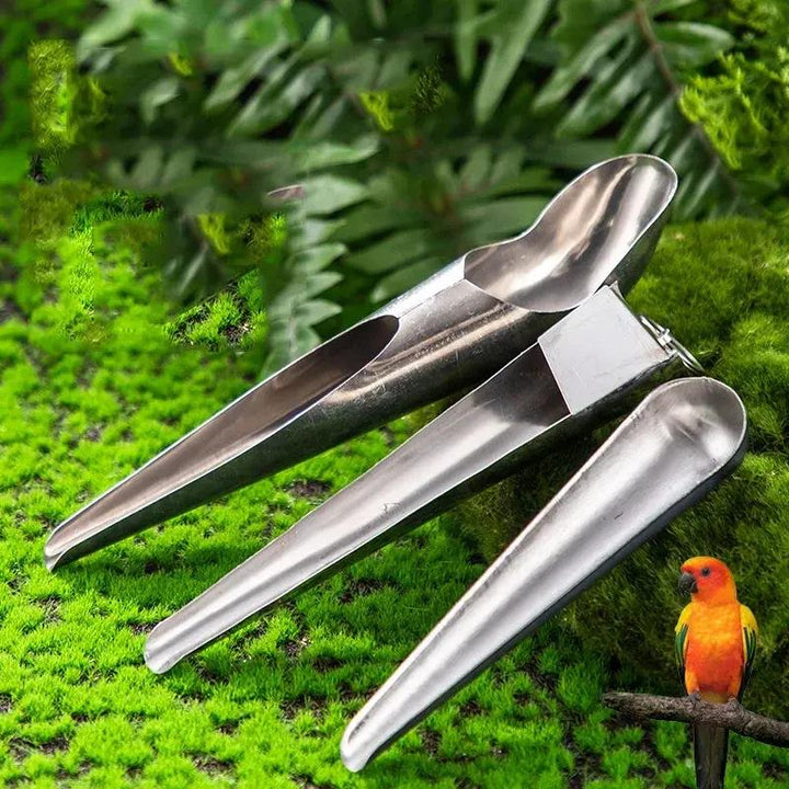 Stainless Steel Bird Food Adding Spoon