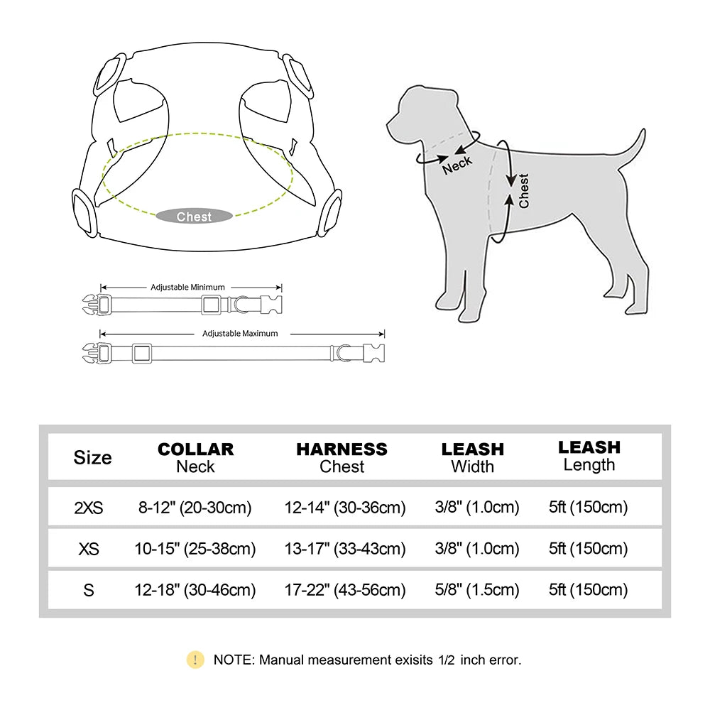 Bowtie Dog Collar Harness Leash Set