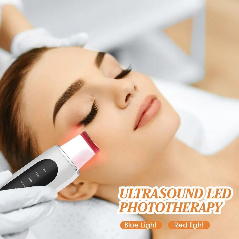 Ultrasonic EMS Facial Scrubber: Skin Renewal & Blackhead Removal Device