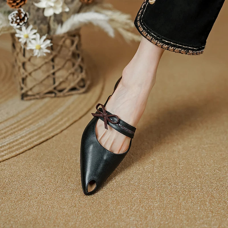 Summer Women Shoes Elegant Heel Mules