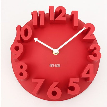 3D digital mute wall clock