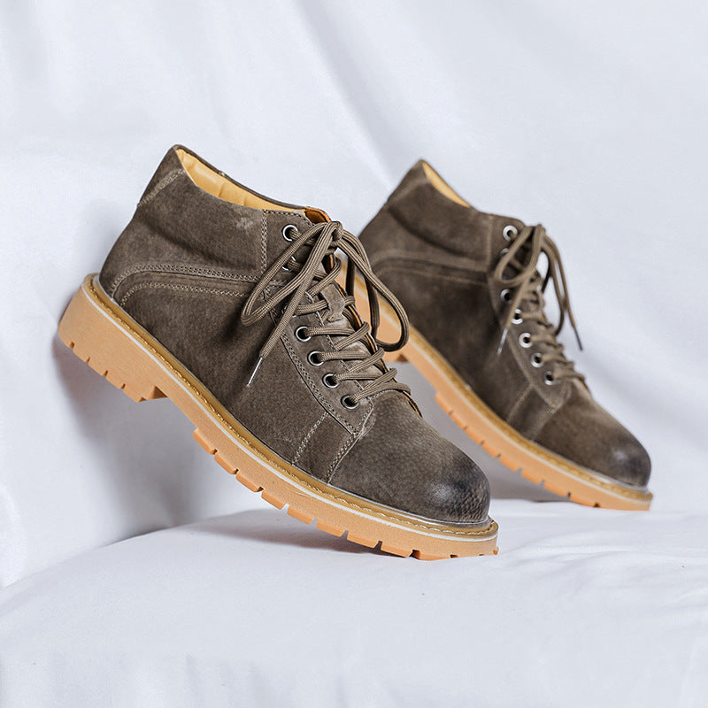 Men's Suede Ankle Boots for Outdoor and Work