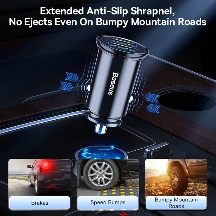 30W Dual Port USB Car Charger