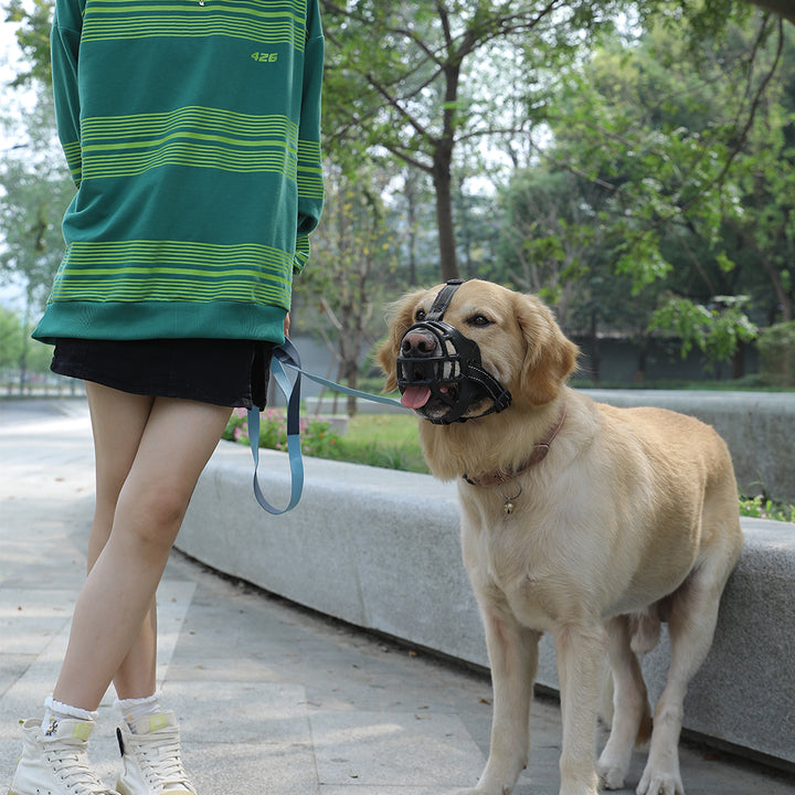 Durable Breathable Dog Muzzle - Anti-Bite Basket Design, Perfect for Golden Retrievers, Large Breeds