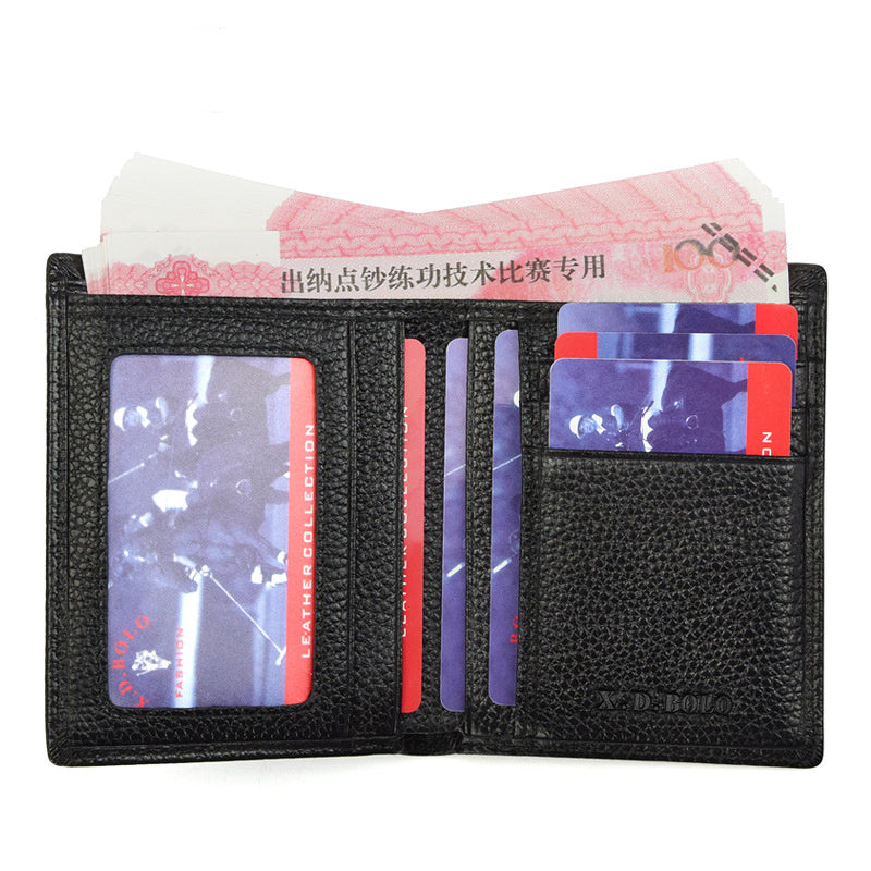 Men's Leather Wallets Ultra-thin First Layer Cowhide Short Wallet