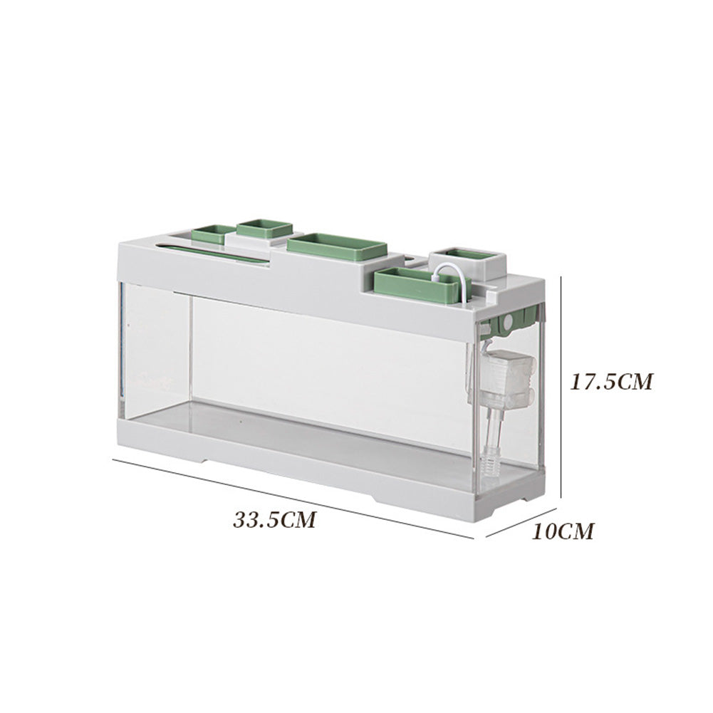 Acrylic Desktop Aquarium with Storage & LED Light