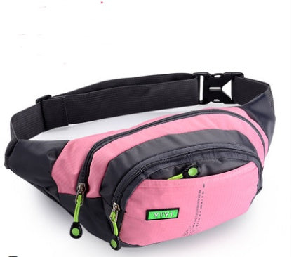 Sports multi-function waterproof pockets men and women large capacity to collect money cashier business canvas mobile phone bag chest bag