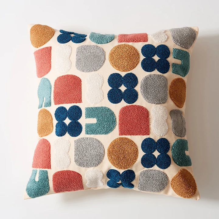 Cute Dots Embroidery Pillow Cover